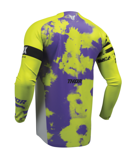 Motocross jersey THOR LAUNCHMODE BLEACH GRAY/ACID
