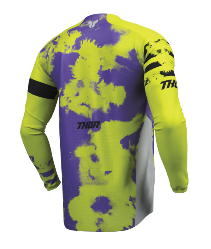 Motocross jersey THOR LAUNCHMODE BLEACH GRAY/ACID