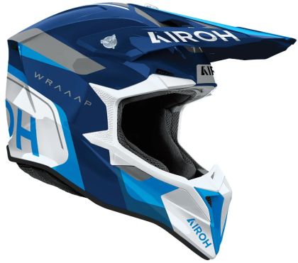 Κράνος μοτοκρός AIROH WRAAAP VISION Conquer Blue Gloss