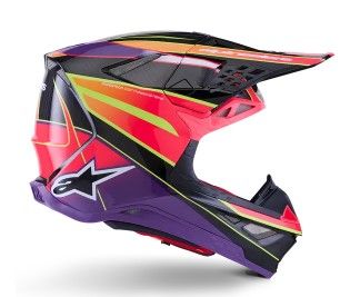 Cască motocross ALPINESTARS SM10 ERA ROZ/VIO/ALB