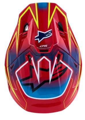 Κράνος Motocross ALPINESTARS SM7 CAST ΚΟΚΚΙΝΟ/YLW/ΜΠΛΕ