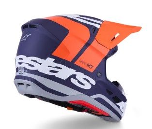 Motocross helmet ALPINESTARS SM7 CORE ORAN/BLUE