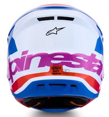 Κράνος ALPINESTARS SM7 CORE Motocross ΛΕΥΚΟ/ΜΠΛΕ/ΡΟΖ