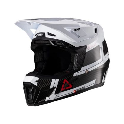 Motocross helmet LEATT Kit Moto 9.5 Carbon/White V26