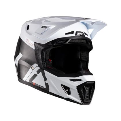 Motocross helmet LEATT Kit Moto 9.5 Carbon/White V26
