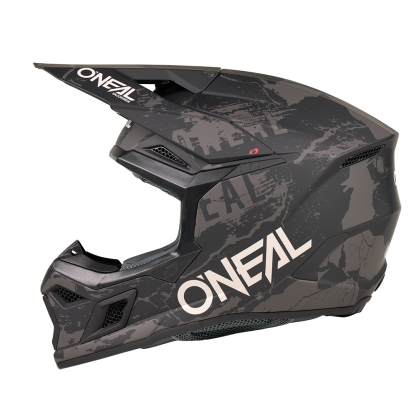 Motocross helmet O'NEAL 3SERIES ACID BLACK/GRAY V.27