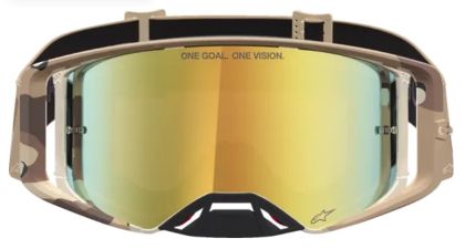 Motocross Goggles ALPINESTARS SUPERTECH LONE CAMO DESERT MIRROR-GLD
