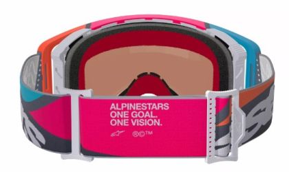 Motocross goggles ALPINESTARS SUPERTECH STREAM GRAY/MULTI MIRROR-SILVER
