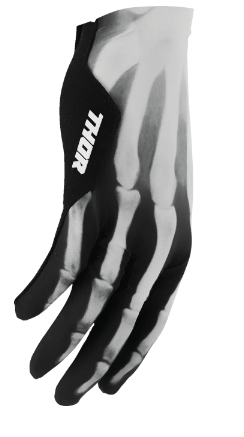 Motocross gloves THOR SPORTMODE X-RAY BLACK/WHITE