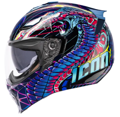 Cască modulară pliabilă ICON Threshold™ Synthwave Lazer Cobra