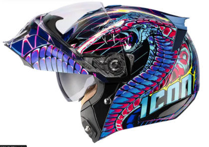Cască modulară pliabilă ICON Threshold™ Synthwave Lazer Cobra