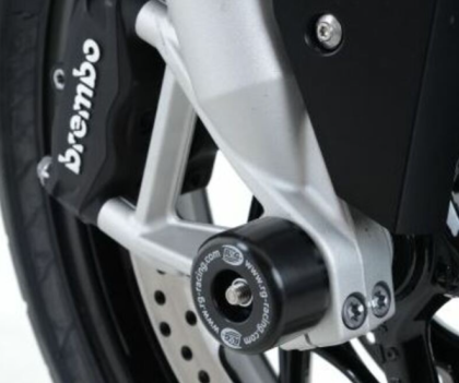 Crash plugs for axle R&G RACING black fork protection BMW S1000XR 15-19