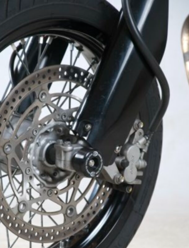 Dopuri de protecție ax furcă R&G RACING, negre, pentru Suzuki DR-Z400SM 05-17