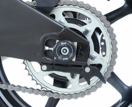 Dopuri de protecție ax bascula R&G RACING, negre, pentru Yamaha YZF-R6/R1M