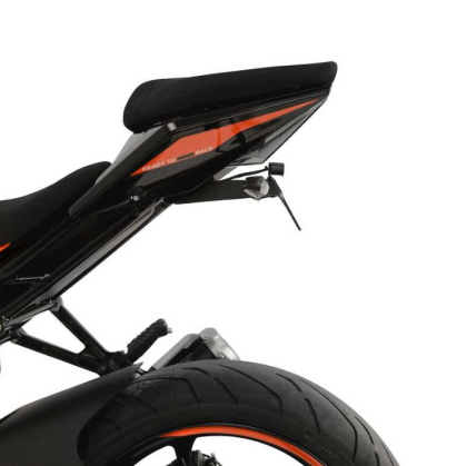 Suport plăcuță de înmatriculare R&G RACING Negru KTM RC 390 22-26 / 125 22-26