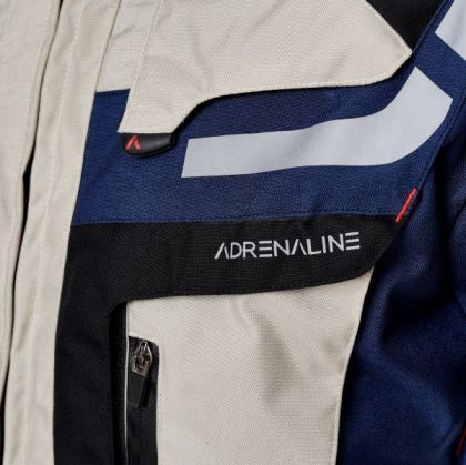 Geacă moto textilă ADRENALINE CAMELEON 2.0 BEIGE/MARINE