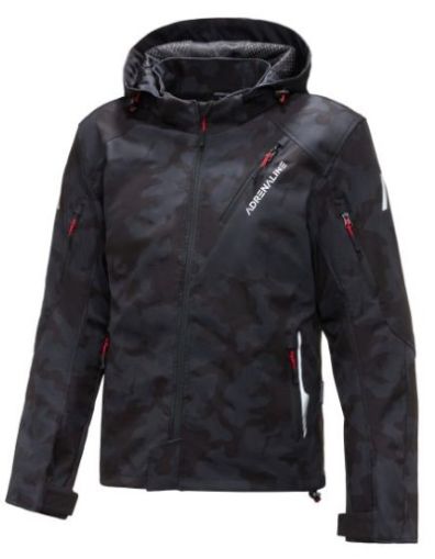 Geacă motociclistă textilă ADRENALINE FREEDOM NEGRU/CAMUFLAT