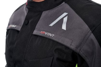 Geacă textilă pentru motociclete ADRENALINE PYRAMID 2.0 NEGRU/GRI/FLUO
