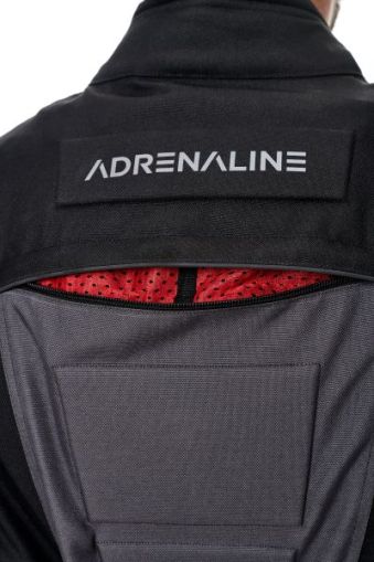 Geacă textilă pentru motociclete ADRENALINE PYRAMID 2.0 NEGRU/GRI/FLUO