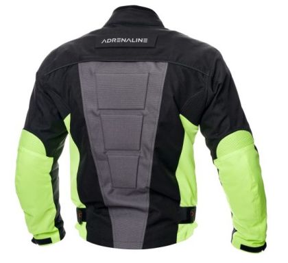 Geacă textilă pentru motociclete ADRENALINE PYRAMID 2.0 NEGRU/GRI/FLUO