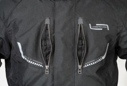 Geacă de motocicletă Lindstrands Lomsen neagră din material textil