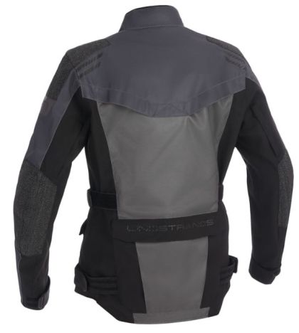 Geacă de motocicletă textilă Lindstrands Storbo Graphite Dark Gray Black