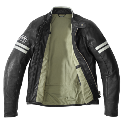 Geacă moto din piele SPIDI VINTAGE Ice/Negru