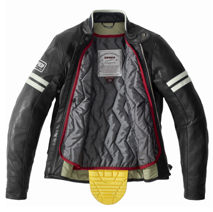Geacă moto din piele SPIDI VINTAGE Ice/Negru