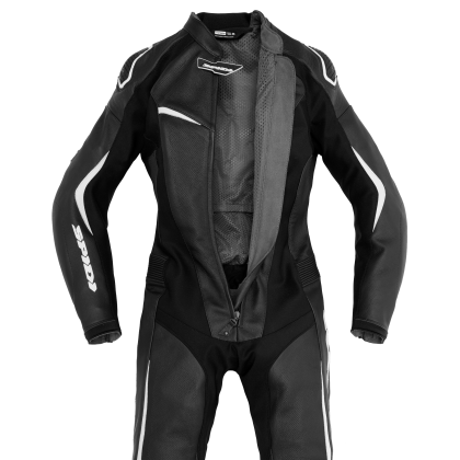 Echipament de motocicletă din piele pentru femei SPIDI TRACK PERF PRO Negru/Alb