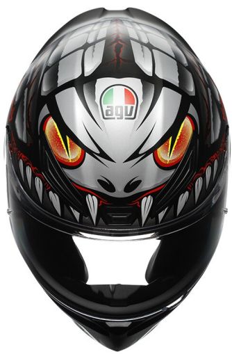КАСКА AGV K1 S LYZARD MATT BLACK/GREY/RED