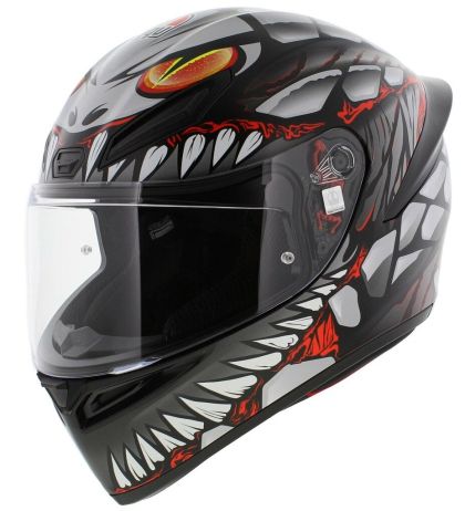 КАСКА AGV K1 S LYZARD MATT BLACK/GREY/RED