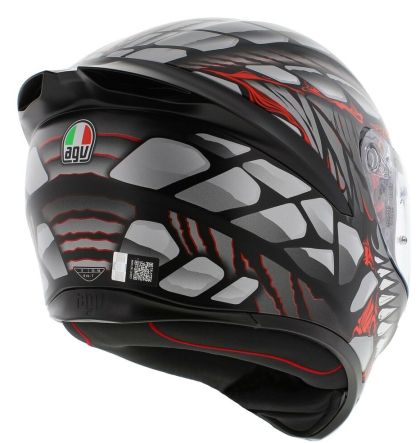 КАСКА AGV K1 S LYZARD MATT BLACK/GREY/RED