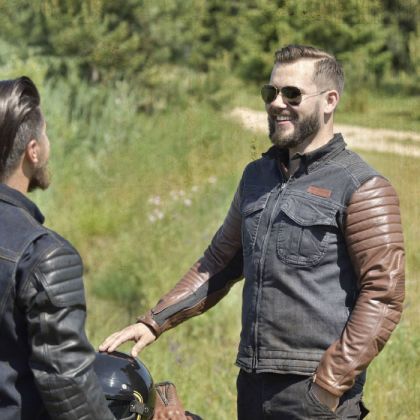 Мото яке Trilobite 964 Acid Scrambler DENIM BROWN