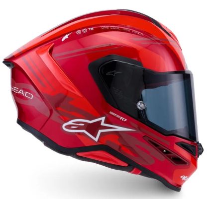 Каска ALPINESTARS S-R7 A-Core RED/WHITE GLOSSY