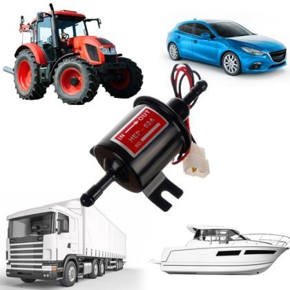 Electric external fuel priming pump for low pressure 12V