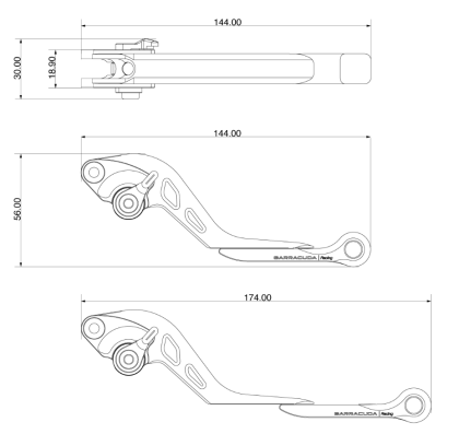 Manete de frână și ambreiaj BARRACUDA Ducati