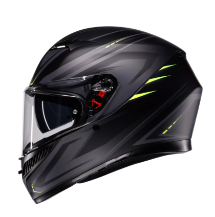Cască AGV K3 SYTH NEGRU MAT/GALBEN FLUO
