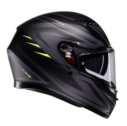 Cască AGV K3 SYTH NEGRU MAT/GALBEN FLUO