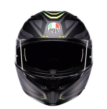 Cască AGV K3 SYTH NEGRU MAT/GALBEN FLUO