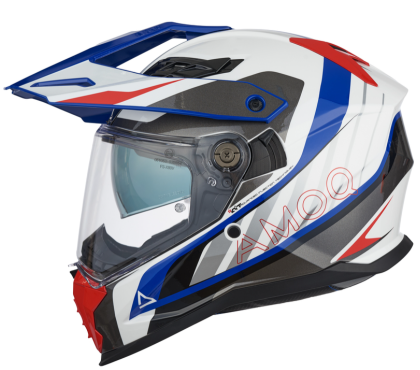 Каска AMOQ Helmet AI100 Mojave white/red/blue