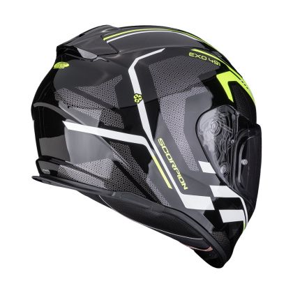 Каска Scorpion Exo 491 Kripta Black-Neon-Yellow-White
