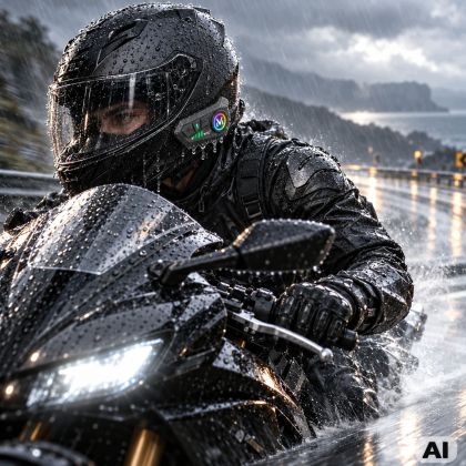 Interfon U10 cu 2x Bluetooth pentru motocicletă, pentru cască, cu microfon RGB și USB-C