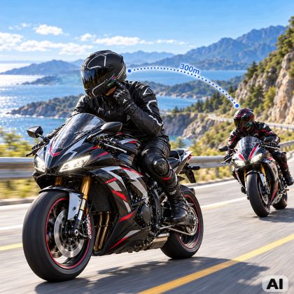Interfon U10 cu 2x Bluetooth pentru motocicletă, pentru cască, cu microfon RGB și USB-C