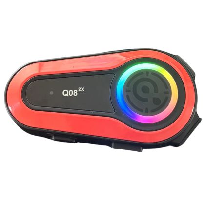 Q08 2x bluetooth motorcycle intercom for helmets with rgb microphone and usb-c