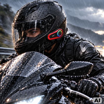 Q08 2x bluetooth motorcycle intercom for helmets with rgb microphone and usb-c
