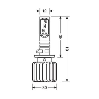 Халогенна крушка H1 - 10-30V - LED - 12W