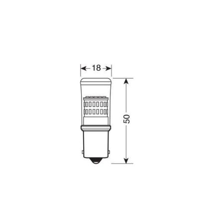 Bulb Mega-Led Hi-Power 48 - 12-28V - (P21W) - BA15s WHITE