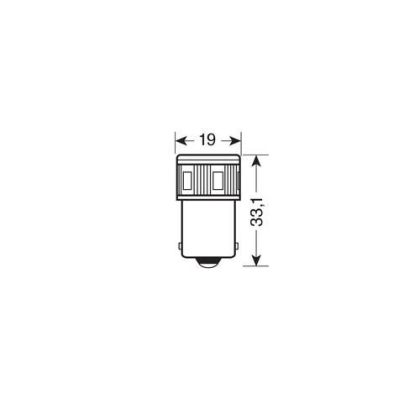 Bec Mega-Led Hi-Power 11 - 10-30V - (P21W) - BA15s ALB