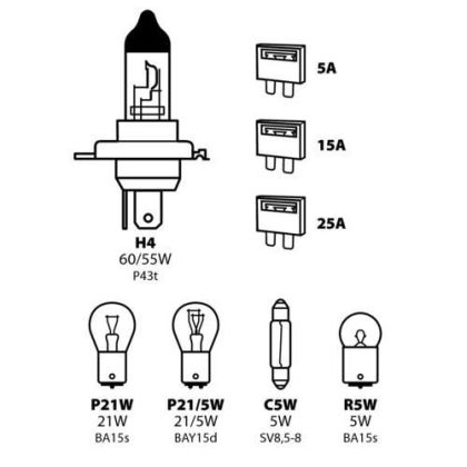 Σετ H4/12V - 8 τεμάχια