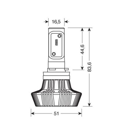 Halogen bulb H11 - 10-30V - LED - 25W